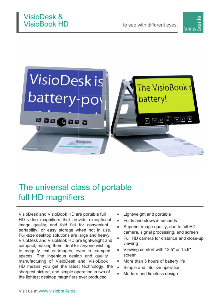 VisioDesk vs. VisioBook HD_A4 4S_en